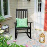 Segawe Outdoor Rocking Chair High Back Porch Rocker Chair for Lawn Garden Indoor Black