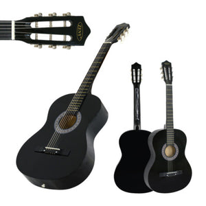 Segawe 38" Full Size Acoustic Guitar Adult Kids Beginners Black Guitar with Guitar Pick