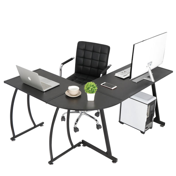 Segawe 58" Computer Gaming Laptop Table L Shaped Desk Workstation Home Office Desk