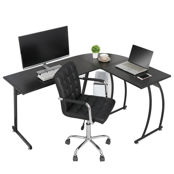 Segawe 58" Computer Gaming Laptop Table L Shaped Desk Workstation Home Office Desk