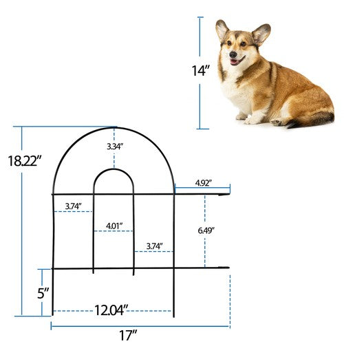 Segawe 50' X 18" Garden Border Fence 35 PCS  Folding Fence Pannel Animal Barrier Metal