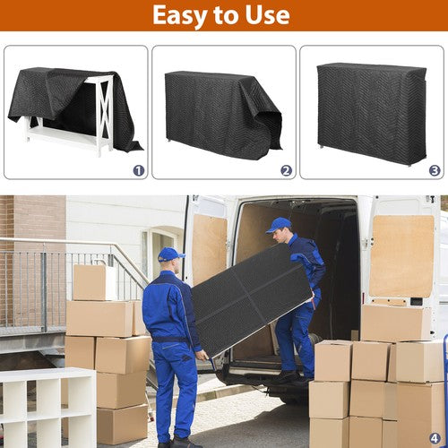 Segawe 6 Heavy Duty Moving Packing Blankets Ultra Thick Pro 72" x 80" Furniture Pads