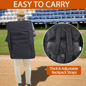 Segawe 25" Wide Stadium Seat for Bleachers with Back Support Waterproof Stadium Chair