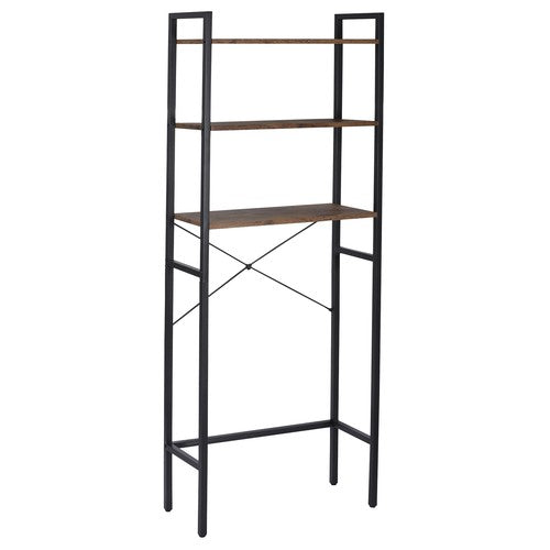 Segawe Over The Toilet Storage 3-Tier Industrial Over Toilet Bathroom Organizer Brown