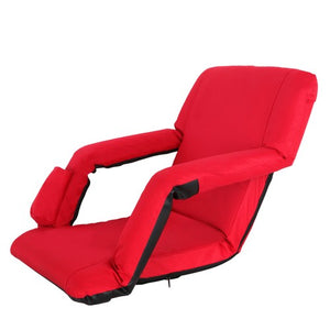 Segawe Stadium Seat Red Reclining Bleacher Chair Folding Perfect For Bleacher Lawn
