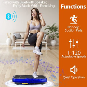 Segawe Waver Vibration Plate Exercise Machine Whole Body Fitness Vibrate Platform Blue