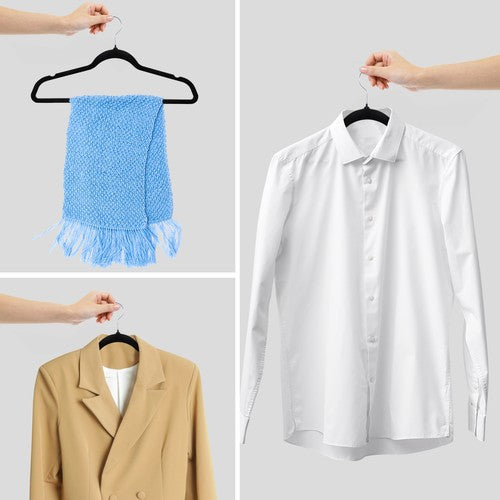 Segawe Velvet Hangers 100 Pack Non-Slip Suit Hangers with 360¡ã Rotatable Hook for Pants