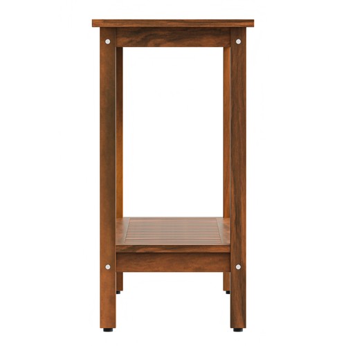 Segawe 2-Shelf Wooden Console Table Indoor Outdoor Multifunctional 48" w/Foot Sliders