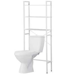 Segawe 3-Tier Over The Toilet Storage MDF Bathroom Organizer Shelves Freestanding White