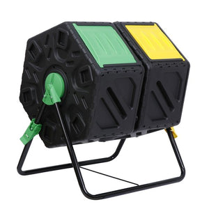 Segawe Compost Tumbler Bin 37Gal Outdoor Composter Fast Create Fertile 360¡ãDual Chamber
