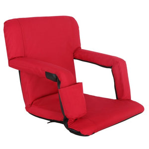 Segawe 2 Pack Stadium Seat for Bleachers 20.5" Water Resistant Stadium Chair w/Back Red