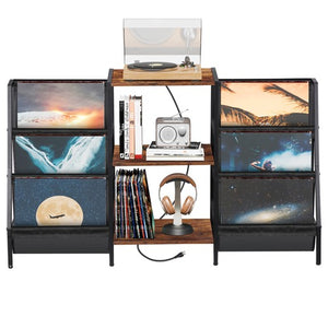 Segawe Vinyl Record Stand Stylish Record Player Holder & LP Storage Display Living Room
