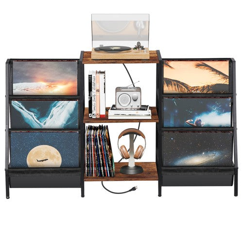 Segawe Vinyl Record Stand Stylish Record Player Holder & LP Storage Display Living Room