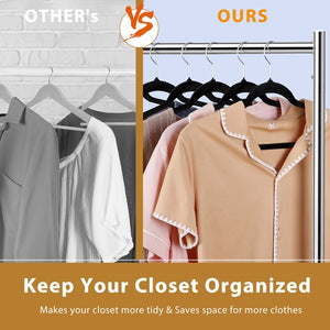 Segawe Velvet Hangers 100 Pack Non-Slip Suit Hangers with 360¡ã Rotatable Hook for Pants