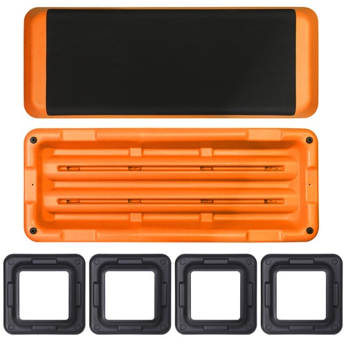 Segawe 43'' Exercise Aerobic Step Platform Adjustable Fitness Stepper w/4 Risers Orange