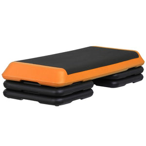 Segawe 43'' Exercise Aerobic Step Platform Adjustable Fitness Stepper w/4 Risers Orange