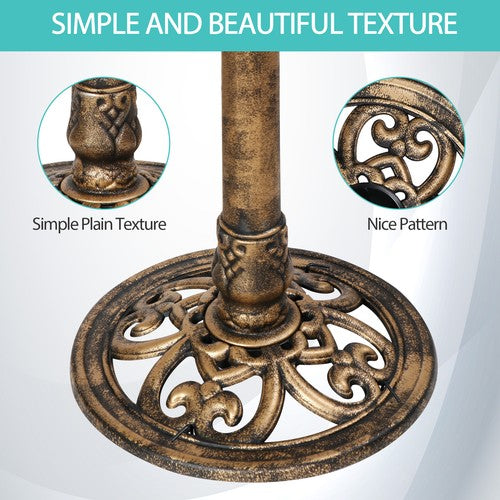 Segawe 28" Height Pedestal Bird Bath Outdoor Garden Decor Vintage Yard Birdbath Bronze