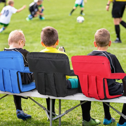 Segawe Wide Stadium Seats Chairs For Bleachers w/Back Cushion 5 Reclining Position
