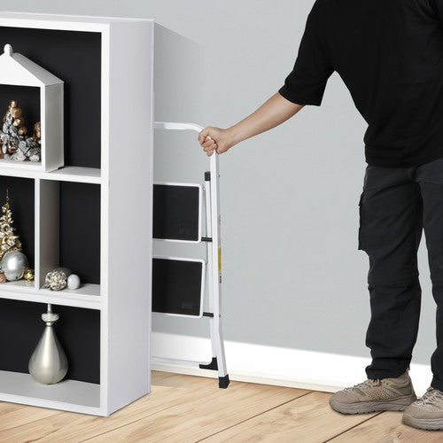 Segawe 2 Step Ladder Folding Step Stool with Wide Anti-Slip Pedal Convenient Handgrip