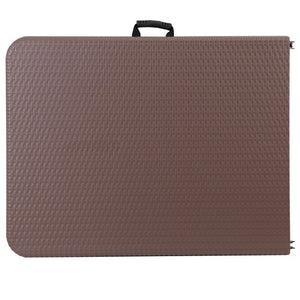 Segawe 6 FT Folding Table Portable Fold-in-Half Plastic Table for Picnic Camping Brown