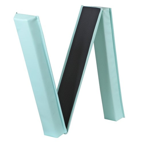 Segawe 9ft Teal Extra Firm Vinyl Balance Beam Folding Gymnastics Beam Tumbling Home