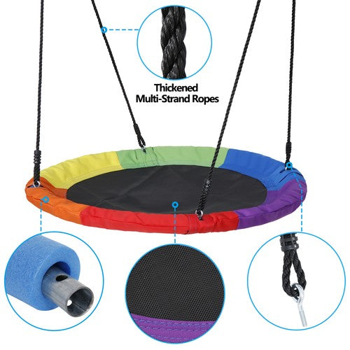 Segawe 700lb Giant 40" Saucer Tree Swing Set for Kids and Adults with 2 Hanging Straps