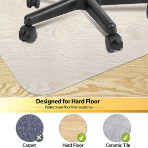Segawe Chair Mat for Hard Floors 48'' ¡Á 36'' PVC Floor Mat Protector 1.5 mm Thickness