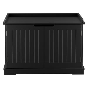Segawe Cat Litter Box Enclosure Hidden Cat Washroom Furniture Cat House Table Black