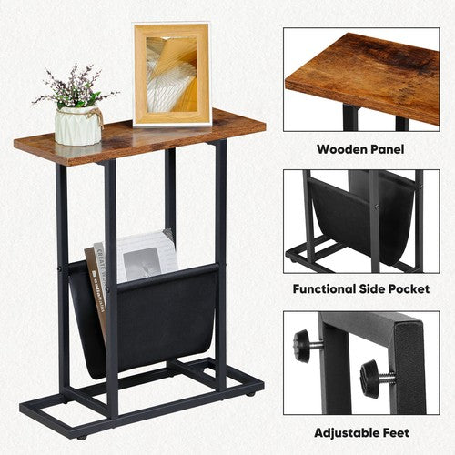 Segawe Small Side Table for Small Spaces Narrow End Table Bedside Table Living Room