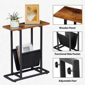 Segawe Small Side Table for Small Spaces Narrow End Table Bedside Table Living Room