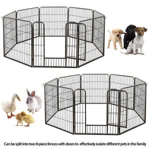 Segawe 32 Inch Heavy Duty Dog Playpen 16 Panels Exercise Pen Pet Fence Cage with Doors