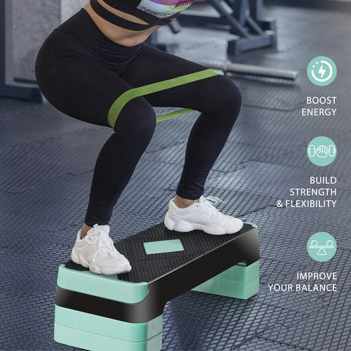 Segawe Adjustable Workout Aerobic Stepper Aerobic Exercise Step Platform for Home Gym