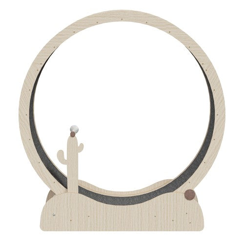 Segawe 47" Natural Wood Cat Wheel Exerciser for Indoor Cats Safety Cat Treadmill Large