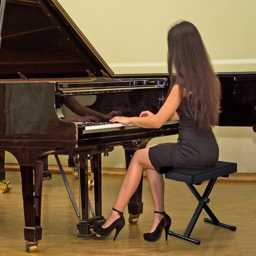 Segawe X-Style Piano Bench Thickness Padded Chair Seat Adjustable Height Keyboard Stool