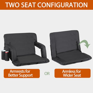 Segawe 25" Wide Stadium Seat for Bleachers with Back Support Waterproof Stadium Chair