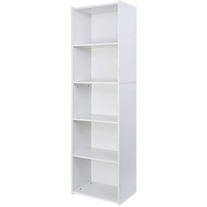 Segawe 5 Tier Bookcase Bookshelf Wood Cube Storage Shelf Display Stand for Living Room