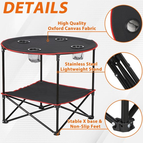 Segawe Foldable Camping Table Outdoor Beach Picnic Table Lightweight with Carry Bags