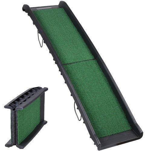 Segawe 61" Folding Dog Ramp for Cars Trucks SUVs Pet Ramps Non-Slip Stairs Step Ladder