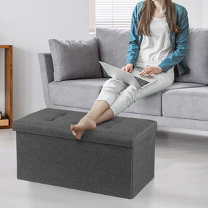 Segawe 30-In Storage Bench for Bedroom Entryway End of Bed Folding Foot Rest Ottoman