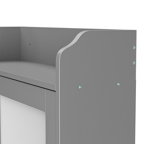 Segawe Over The Toilet Bath Storage Shelf Cabinet Bathroom w/Adjustable Shelves Gray
