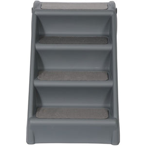 Segawe Dog Stairs Foldable 4 Steps Pet Dog Step for High Bed Indoor Outdoor Dark Grey