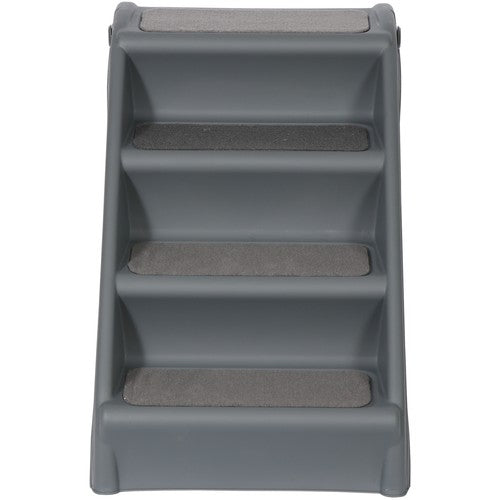 Segawe Dog Stairs Foldable 4 Steps Pet Dog Step for High Bed Indoor Outdoor Dark Grey