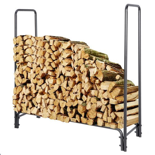 Segawe 4ft Firewood Rack Log Holder for Fireplace Wood Storage Holder Outdoor Backyard