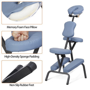 Segawe Adjustable Massage Chair PU Leather Pad Compact Travel Tattoo Spa Salon Chair