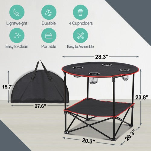 Segawe Foldable Camping Table Outdoor Beach Picnic Table Lightweight with Carry Bags