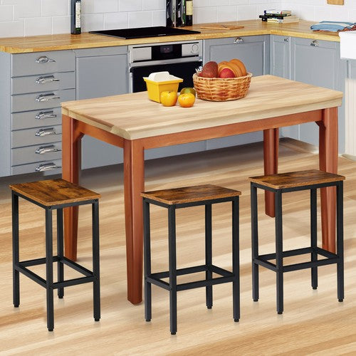 Segawe Set of 2 Bar Stools Bar Chairs Kitchen Breakfast With Footrest Industrial Indoor
