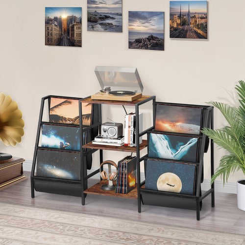Segawe Vinyl Record Stand Stylish Record Player Holder & LP Storage Display Living Room