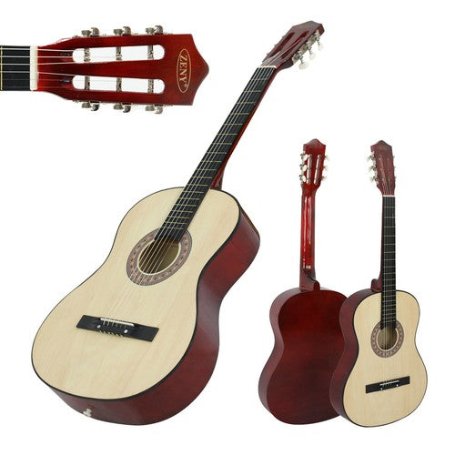 Segawe 38" Wooden Beginners Acoustic Guitar With Guitar Case,Strap and Pick Natural