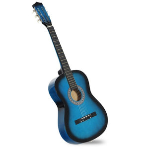 Segawe Beginners Acoustic Guitar w/Guitar Case, Strap, Tuner & Pick Steel Strings Blue