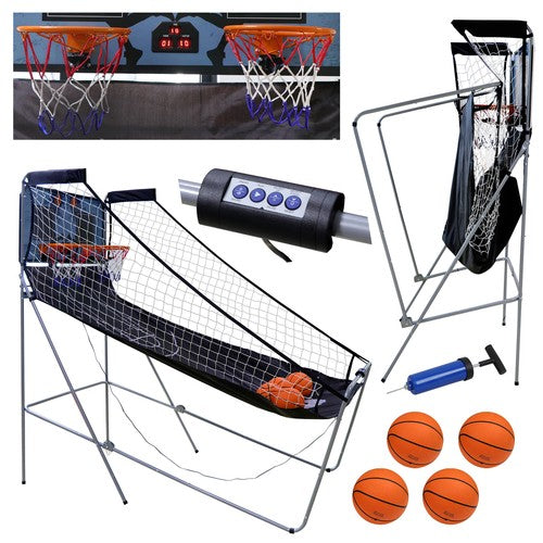 Segawe Foldable Indoor Basketball Arcade Game Double Shot 2 Player Electric Scoreboard